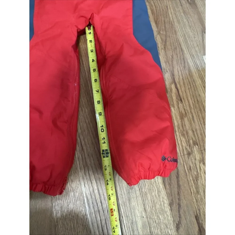 Columbia Youth Insulated Snow Bib Orange Size 4T Snowboard Ski Winter